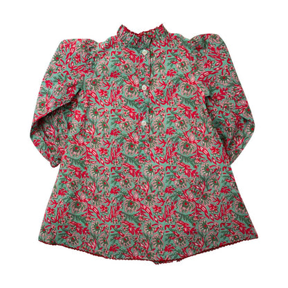 Floral patterned dress on a white background
