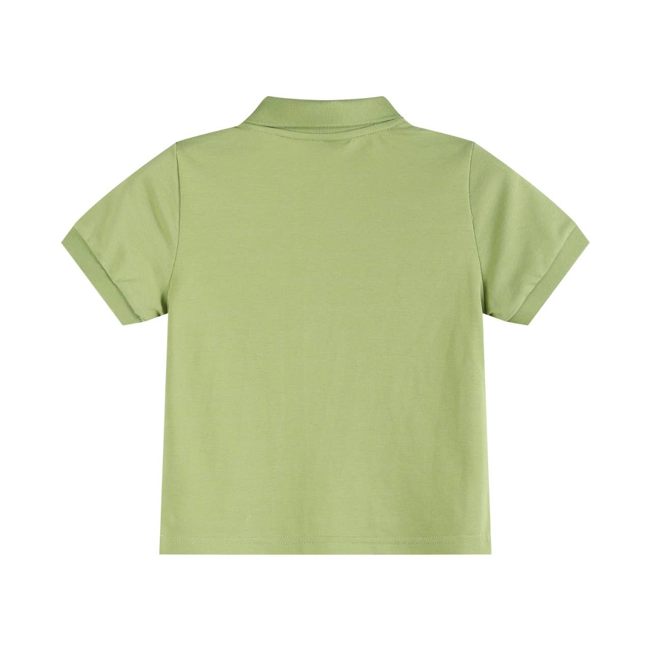 Green polo shirt on a white background