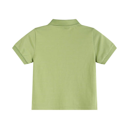 Green polo shirt on a white background