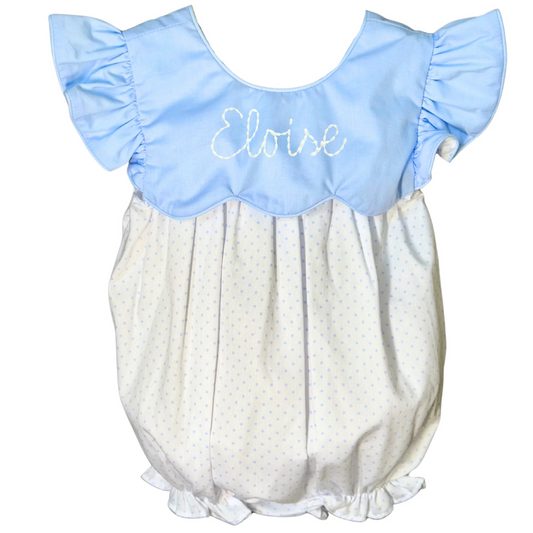 Blue & White Polka Dot Bubble