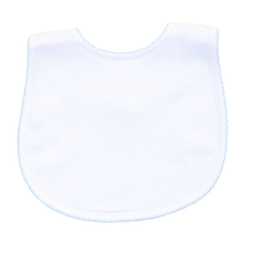 Plain white bib on a white background