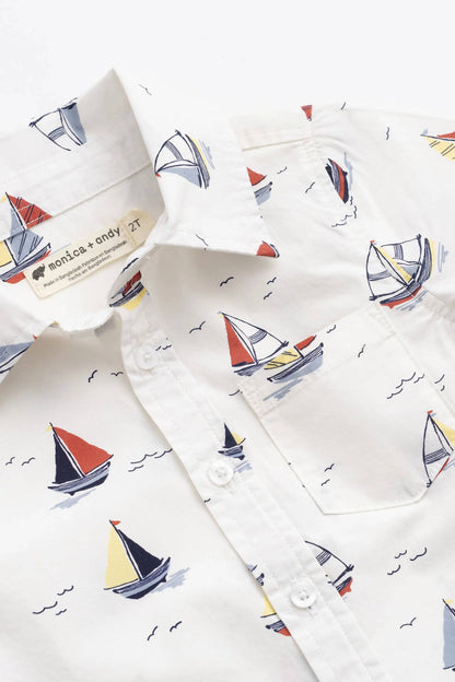 Kids Short Sleeve Oxford Shirt - Little Skippers