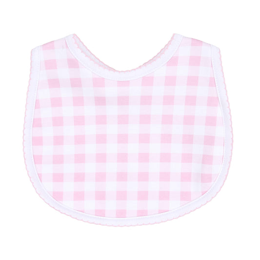 Baby Checks Bib - Pink