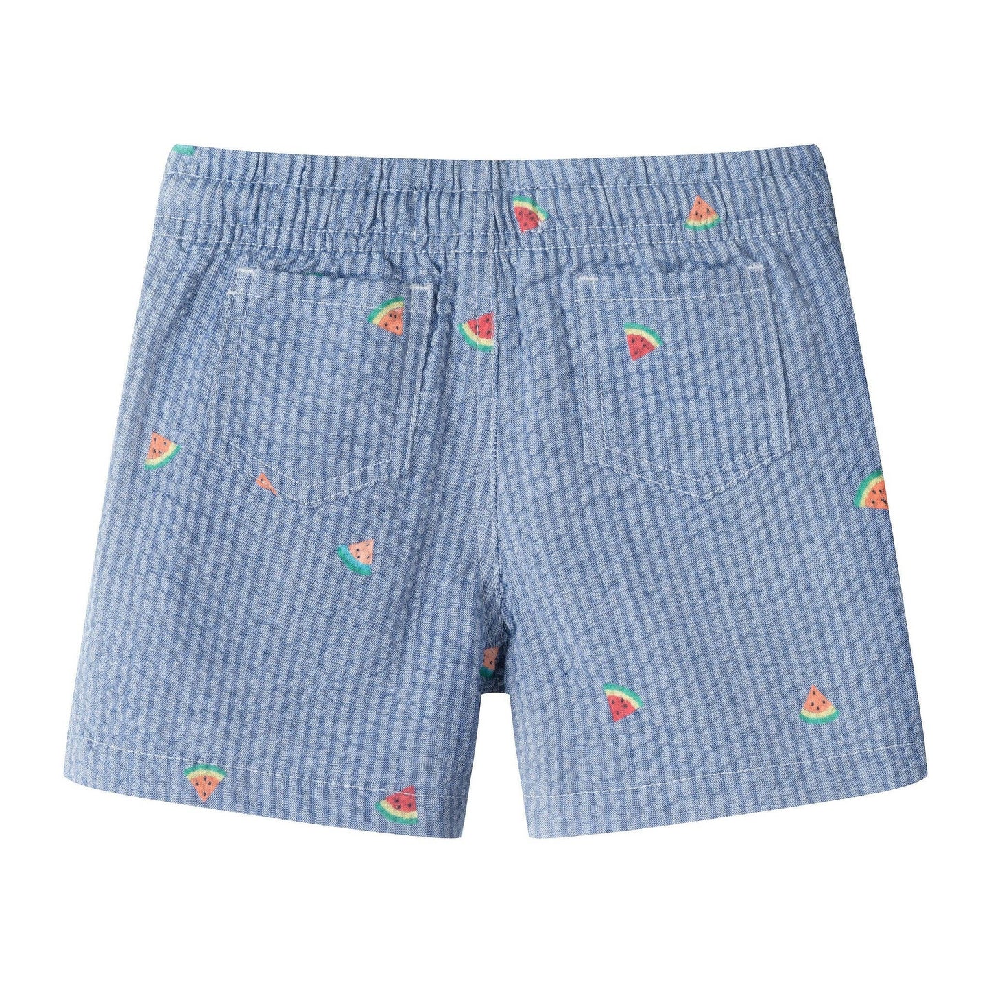 Infant Buttondown & Short Set | Watermelon Stripes