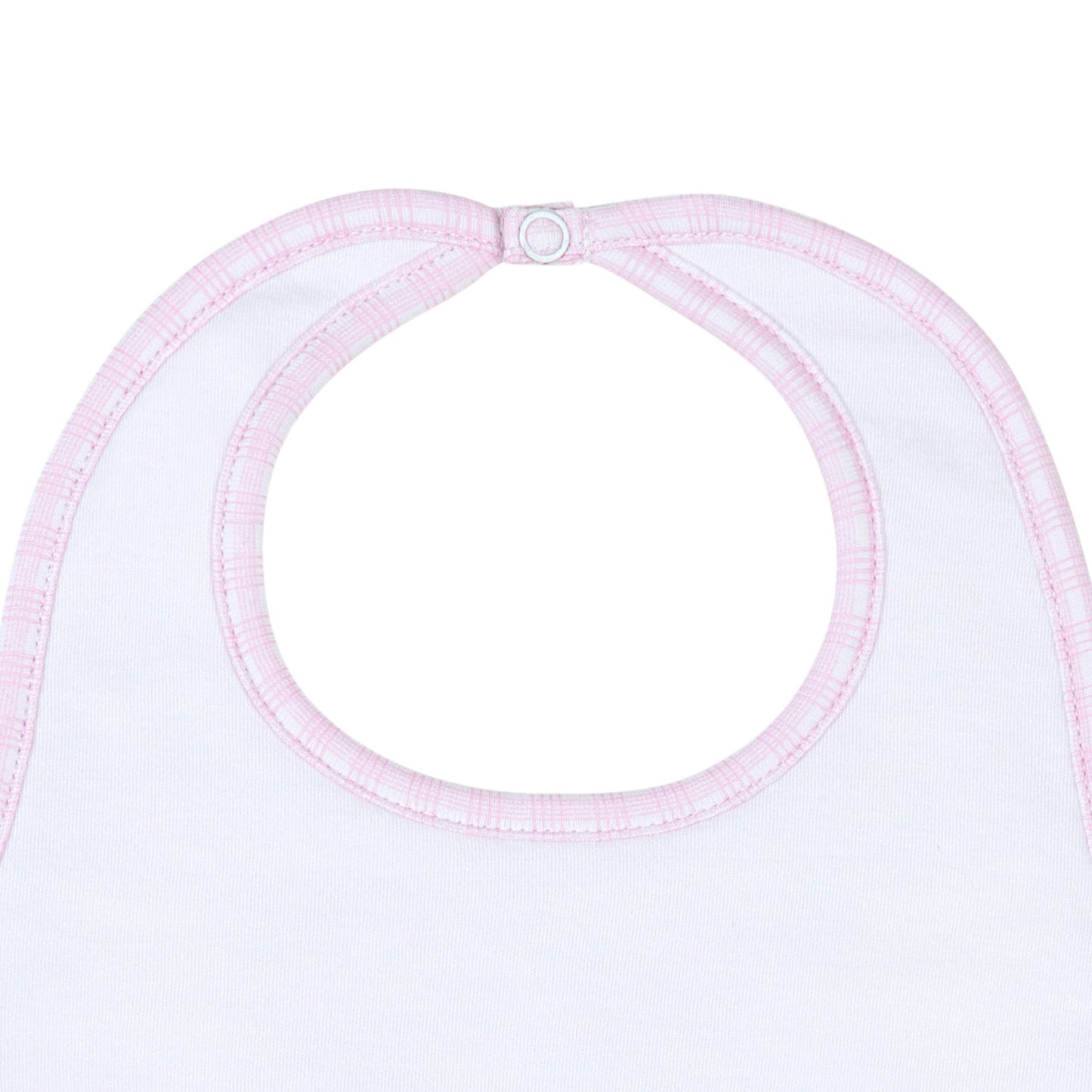 New Beginnings Pink Trim Bib