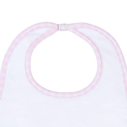 New Beginnings Pink Trim Bib