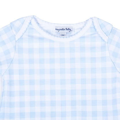Baby Checks S/S Lap Bodysuit - Blue