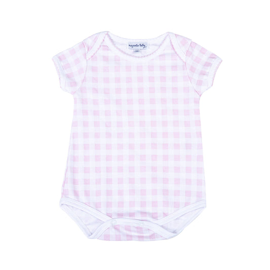 Baby Checks S/S Lap Bodysuit - Pink