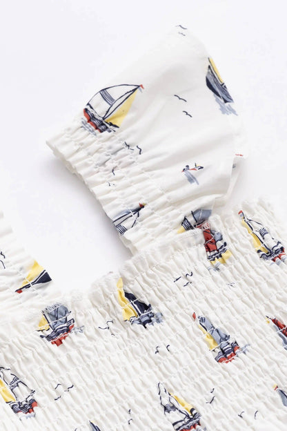 Girls Flutter Sleeve Dress - Little Skippers