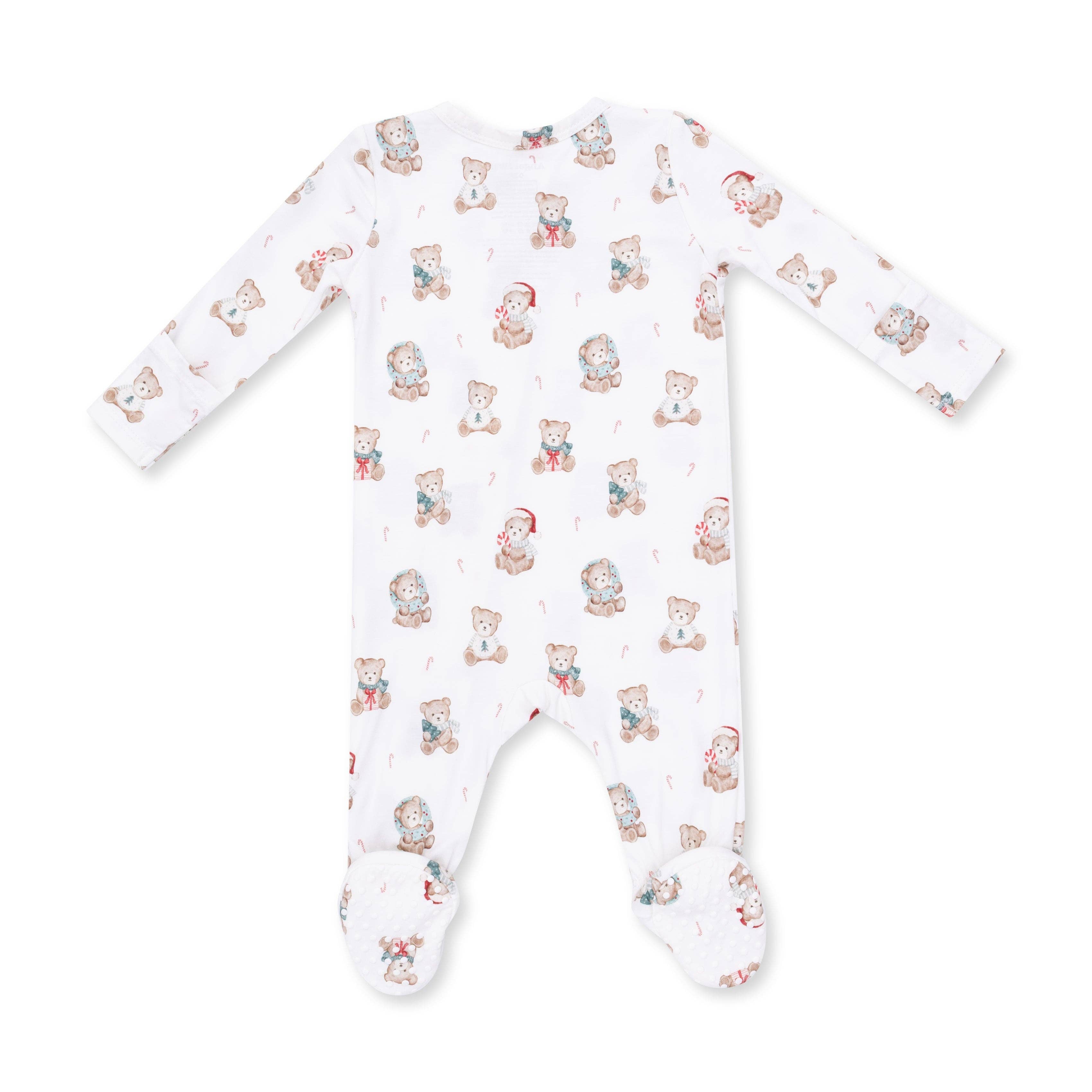 Christmas Teddy Bears Uni - 2 Way Zipper Footie
